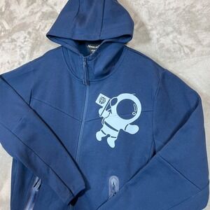 Novam Urbem Still Standing‎ Full Zip Hoodie Mens M Blue